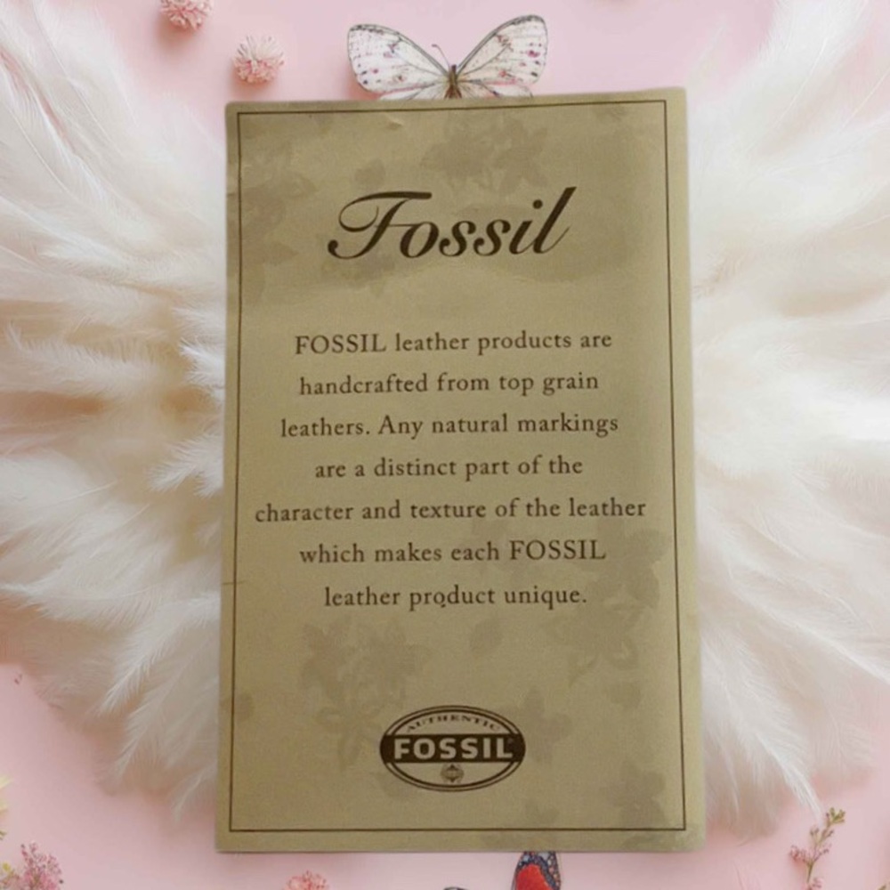 FOSSIL Pebbled Leather Trifold Pink Wallet - Picture 9 of 9